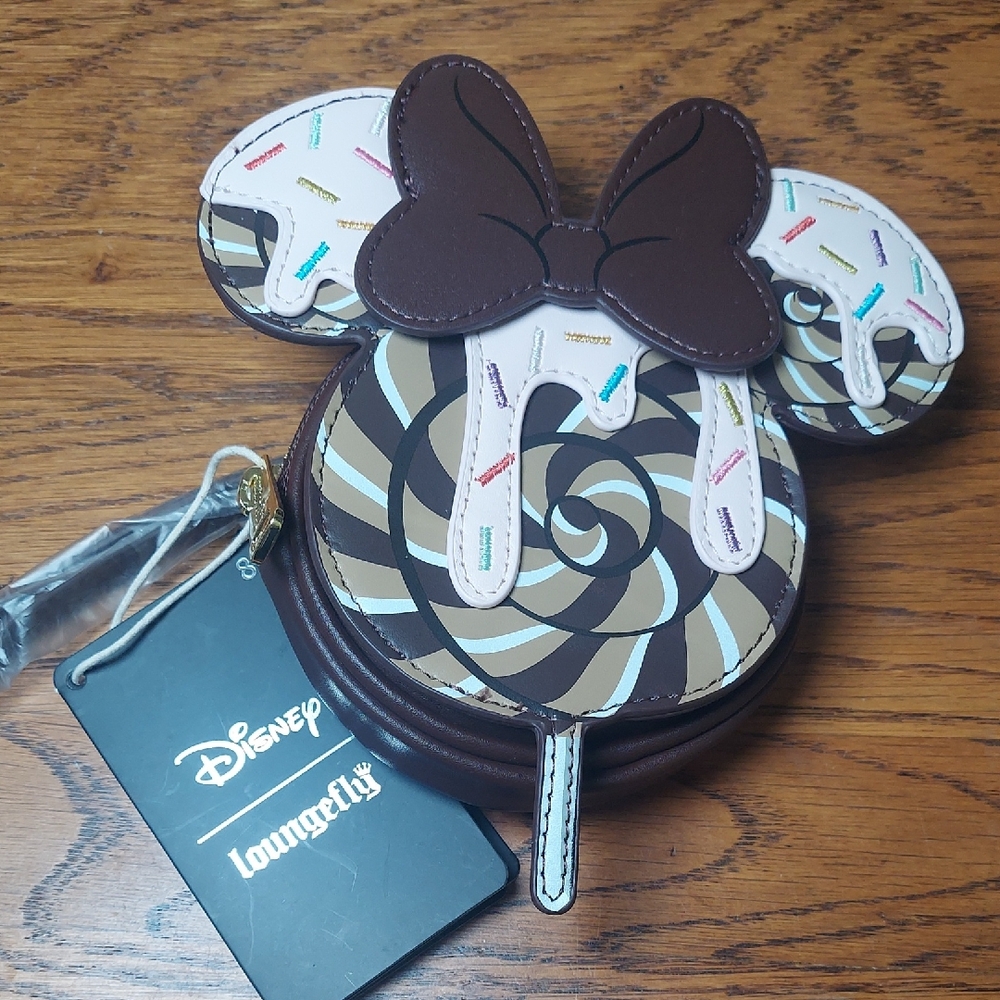 NWT Loungefly Minnie Mouse Ears Ice Cream Coin Purse